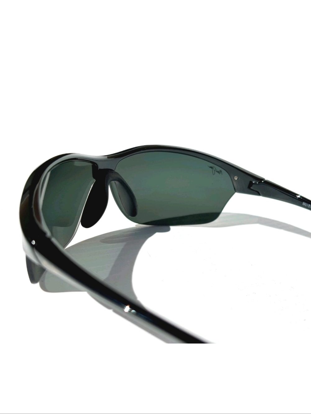 Maui Jim Hot Sands Glossy Black Sport Wrap Sunglasses (NO BOX). - Picture 2 of 7